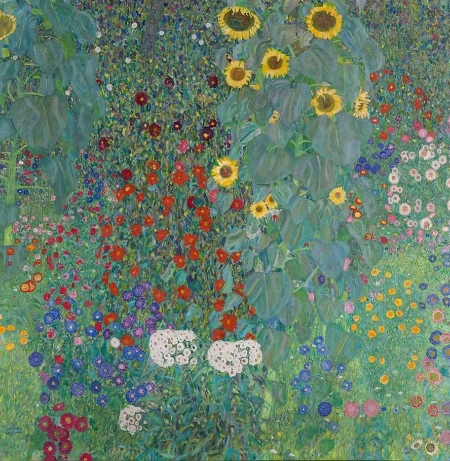 Cottage Garden with Sunflowers