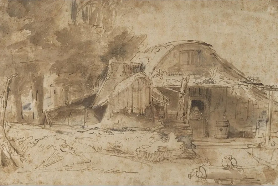 Cottage Near the Entrance to a Wood