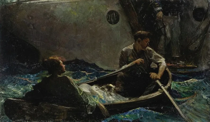 Couple in a Rowboat