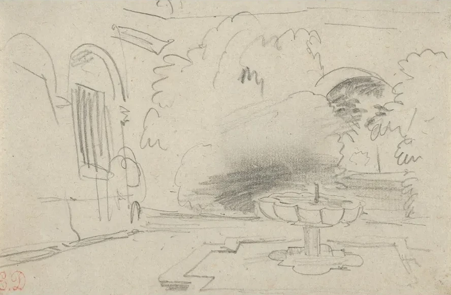 Courtyard with a Fountain