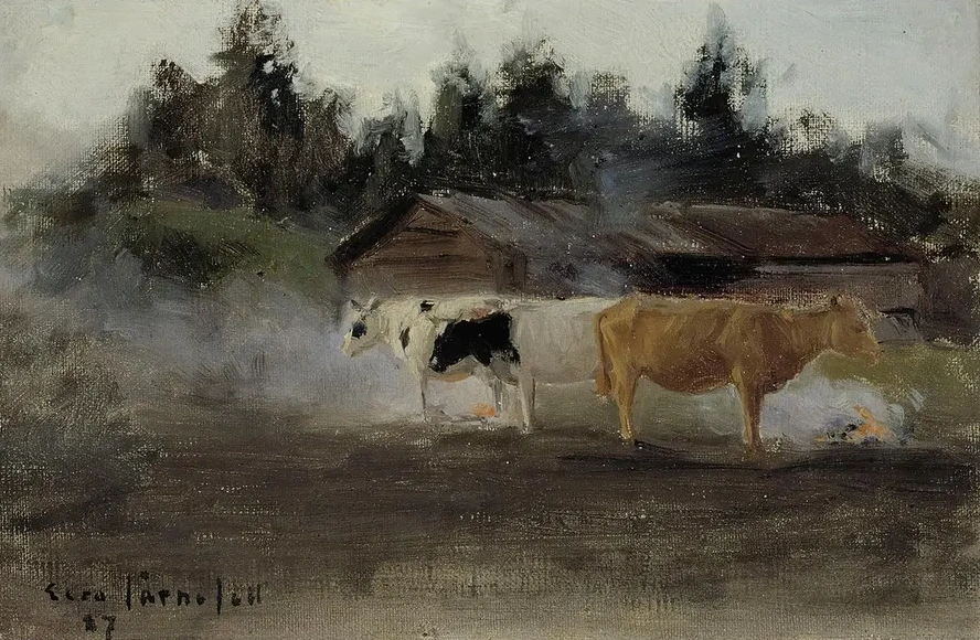 Cows in Turf Smoke, study