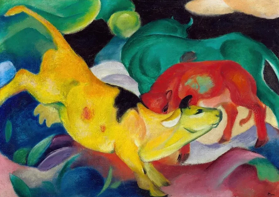 Cows, Red, Green, Yellow