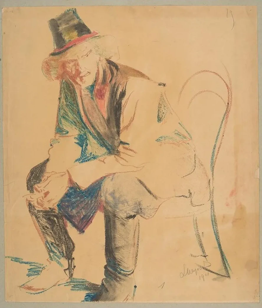Cracow Peasant Sitting in a Chair