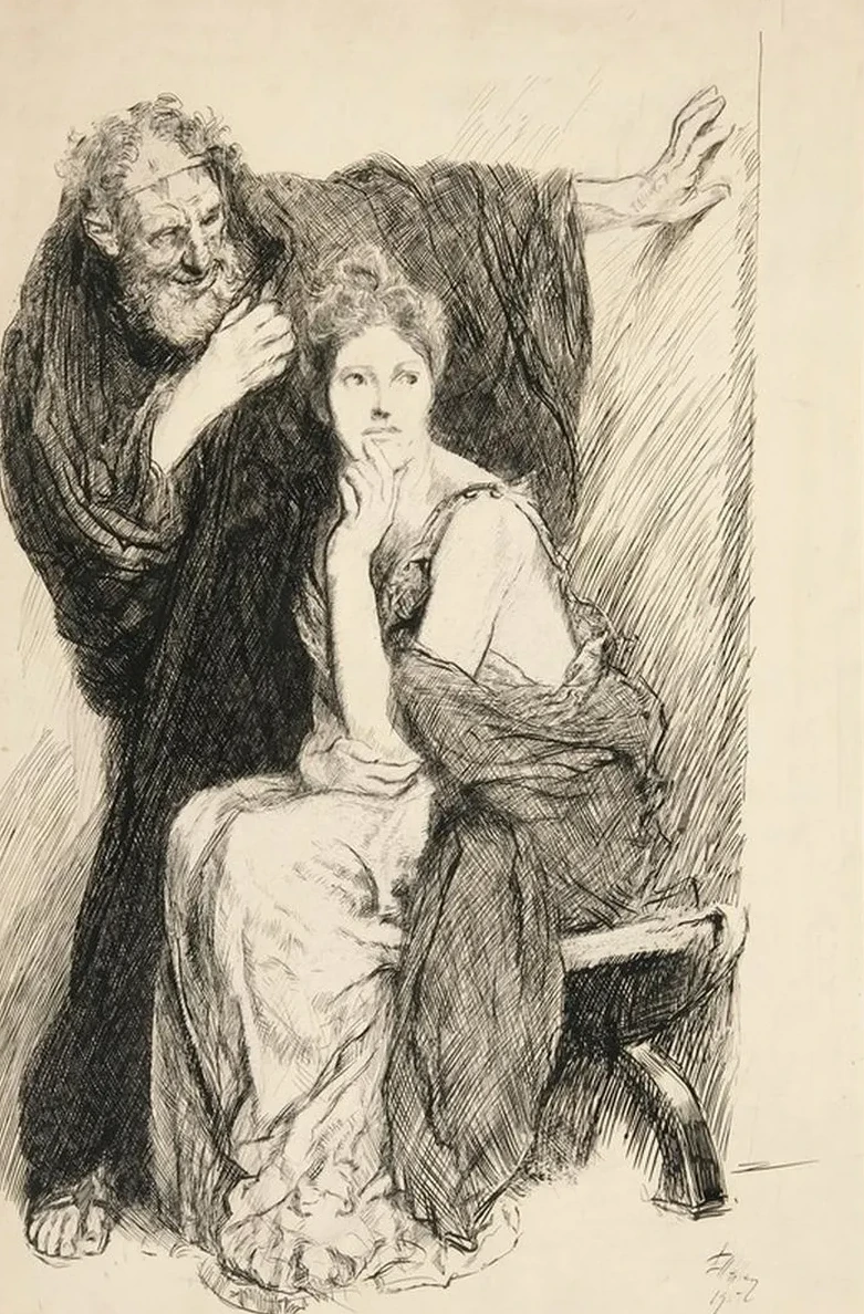 Cressida and Her Uncle, from Troilus Andcressida