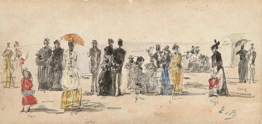 Crinolines Sur la Plage