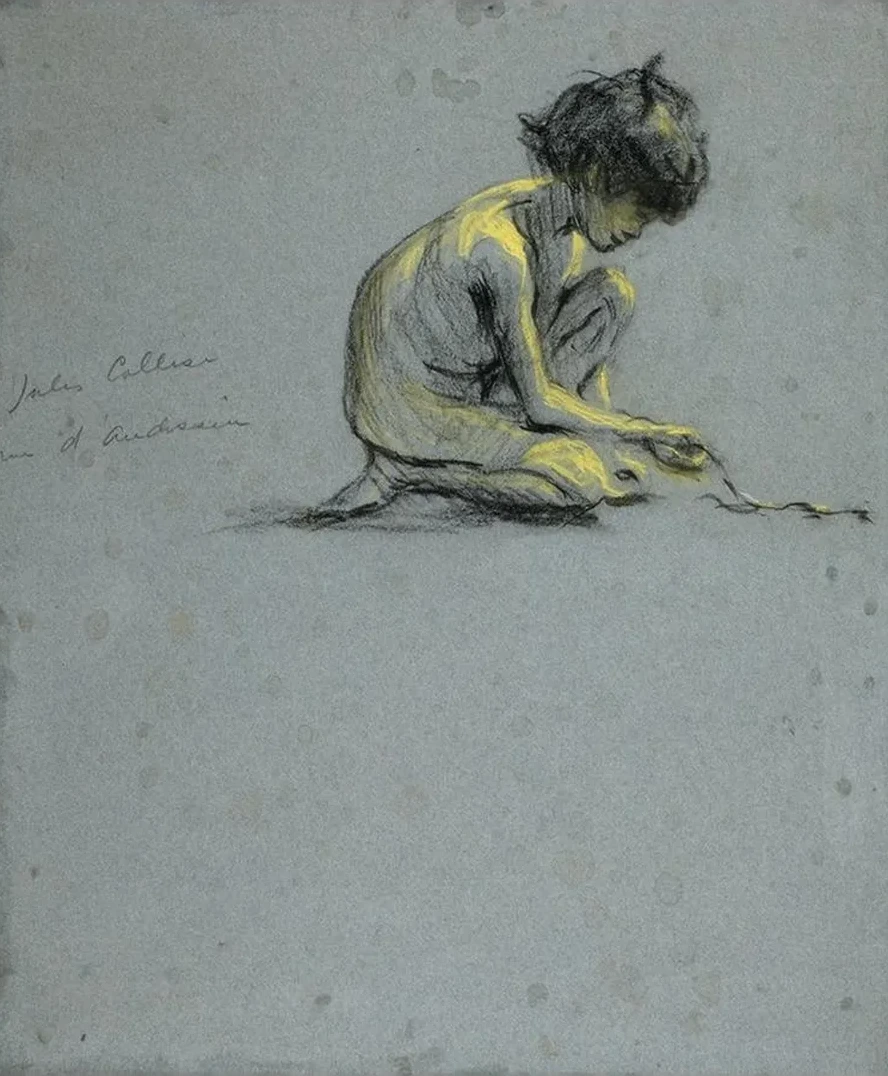Crouching Boy with Snake