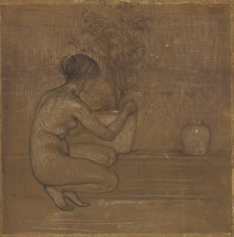 Crouching Figure. Study for The White Symphony Three Girls