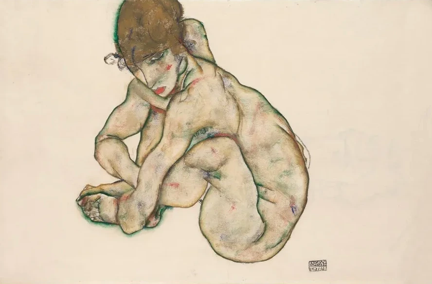 Crouching Nude Girl