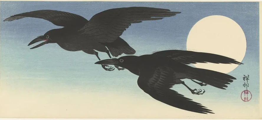 Crows at Full Moon