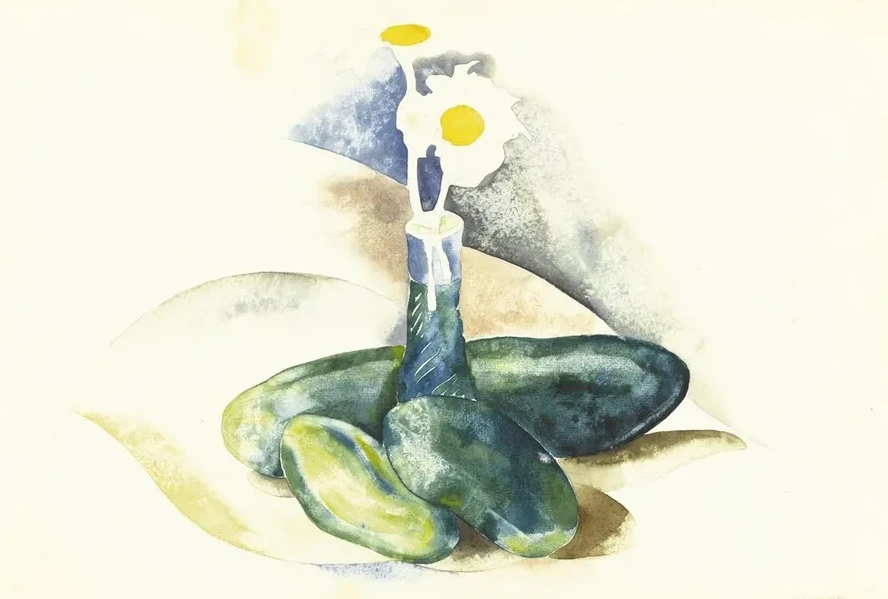Cucumbers and a Flask of Daisies