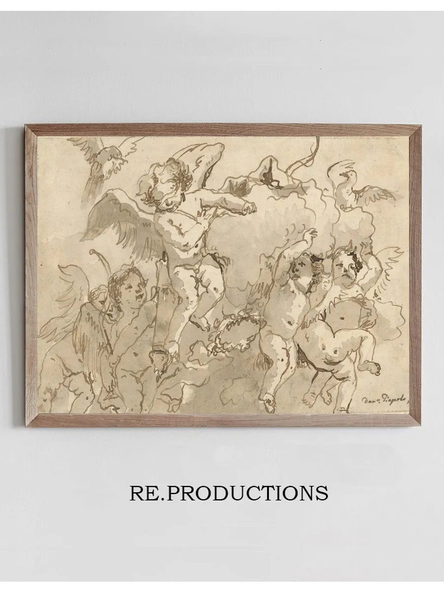 Cupid Blindfolded in the Clouds, with Five Attendant Putti