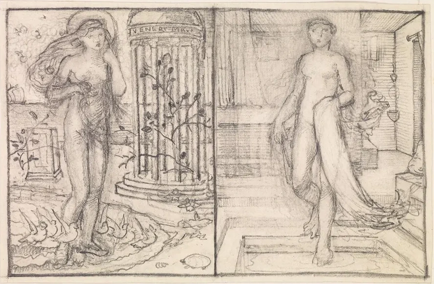 Cupid and Psyche Two Studies of Venus on the Margin of the Sea and Psyche at the Bath