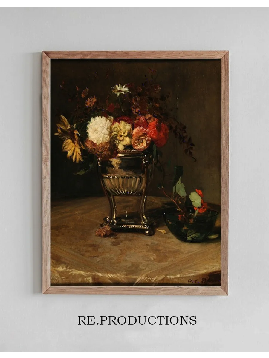 Dahlias et Capucines L Urne D Argent