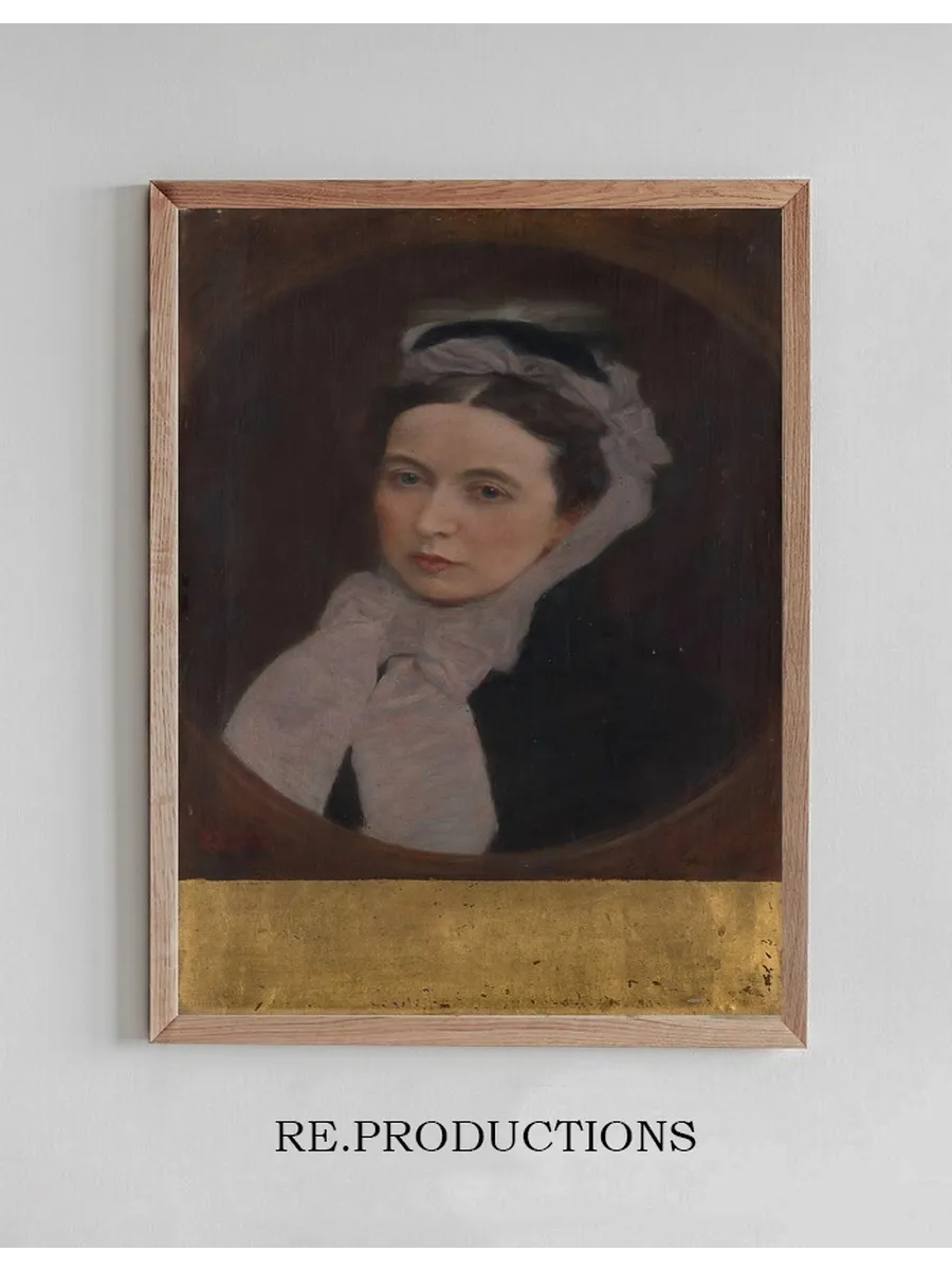 Dame Mit Lila Schal
