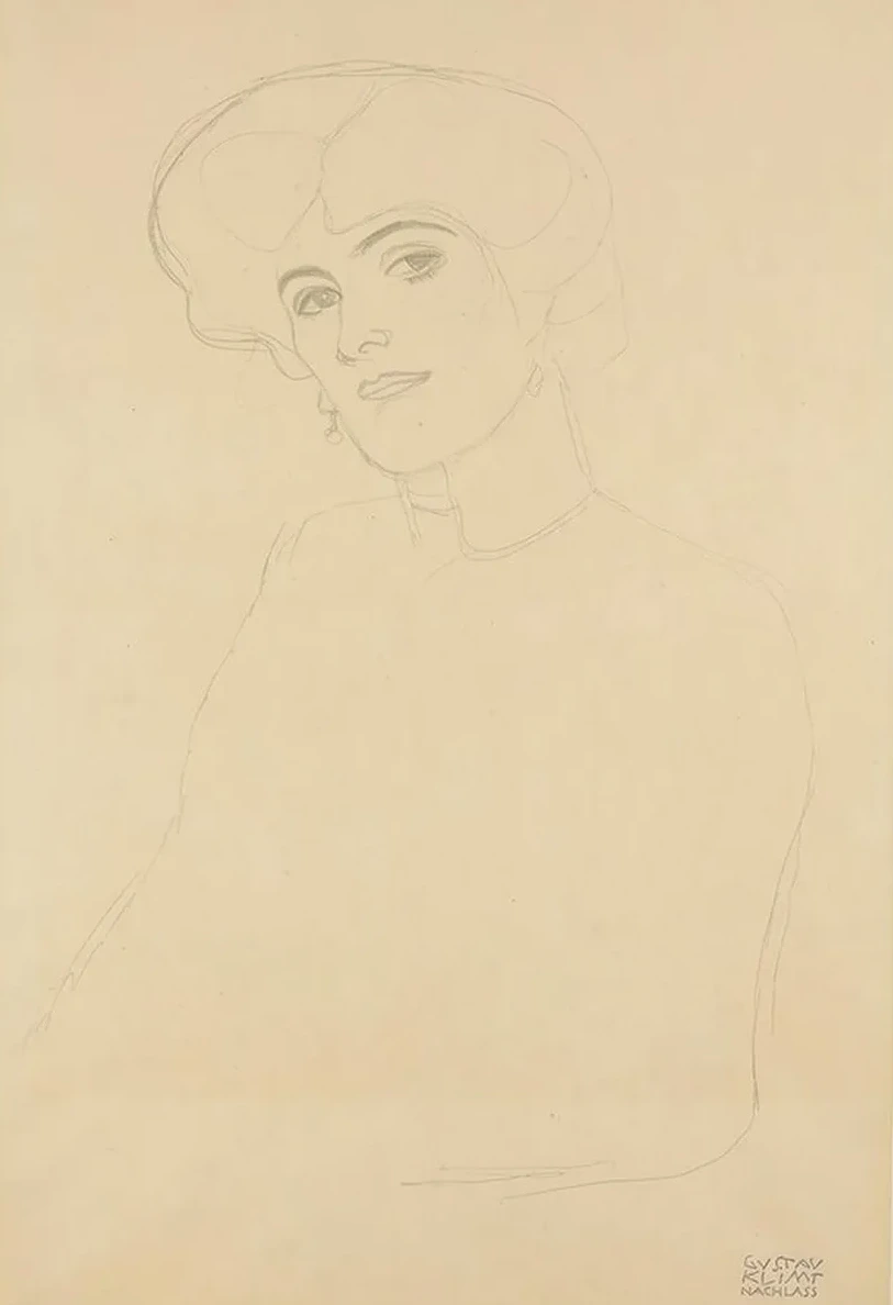 Damenbrustbild Im Dreiviertelprofil Nach Links (Bust Of A Woman In Three - Quarter Profile To The Left)