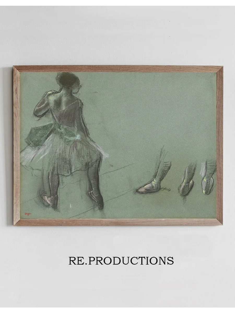 Dancer Seen from Behind and Three Studies of Feet