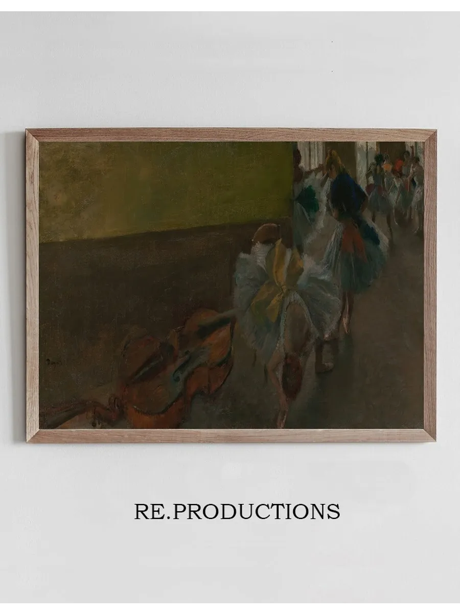 Dancers in the Rehearsal Room with a Double Bass