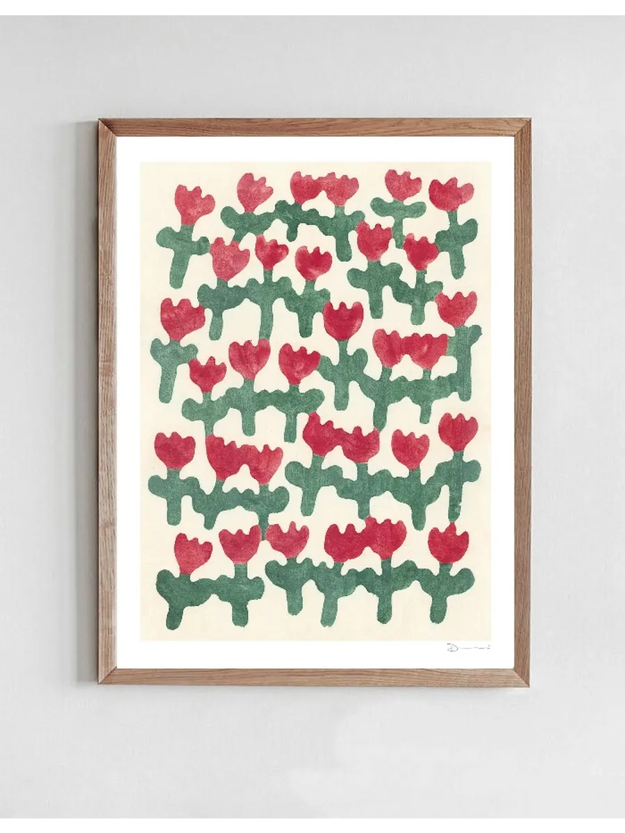 Dancing Red Flowers