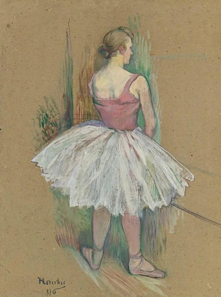 Danseuse En Pied Vue De Dos