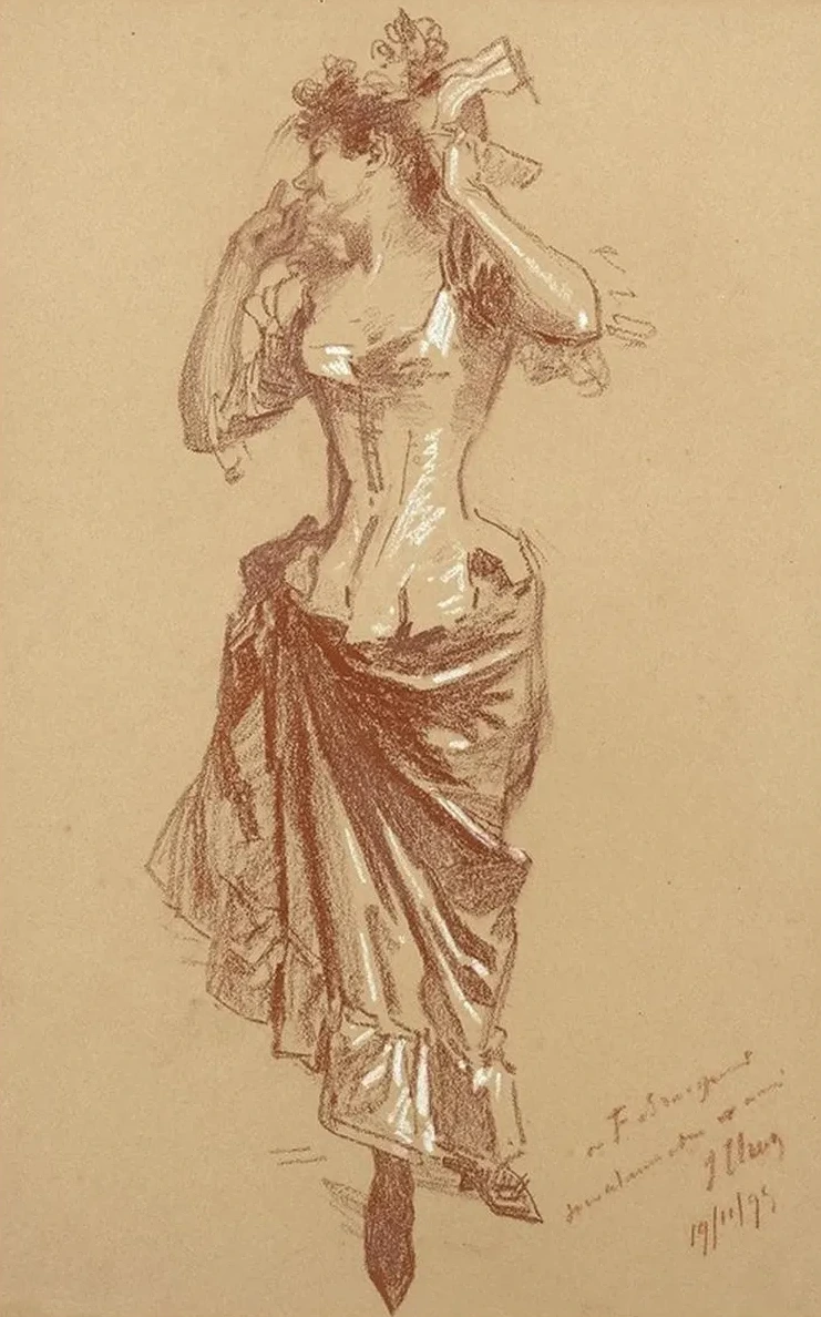 Danseuse et Jeune Femme En Jupon
