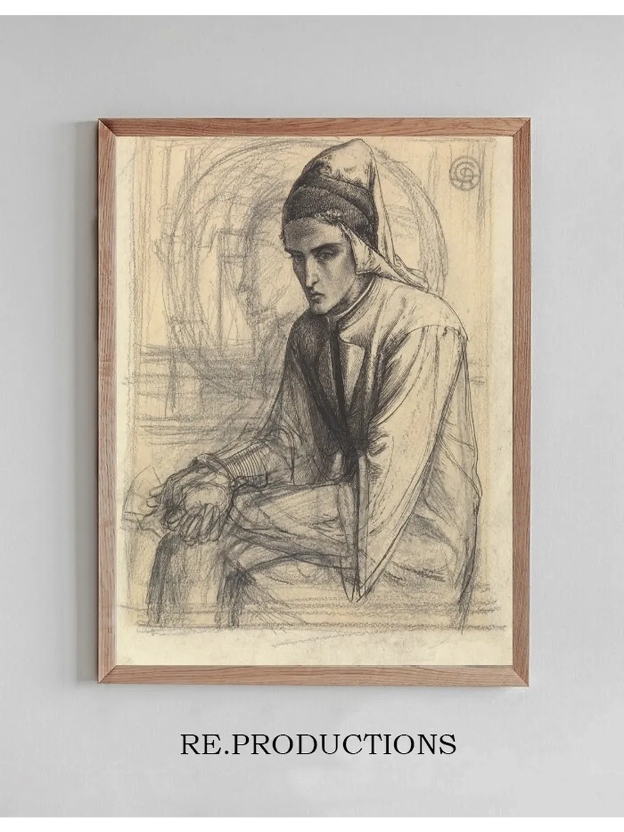 Dante in Meditation Holding a Pomegranate