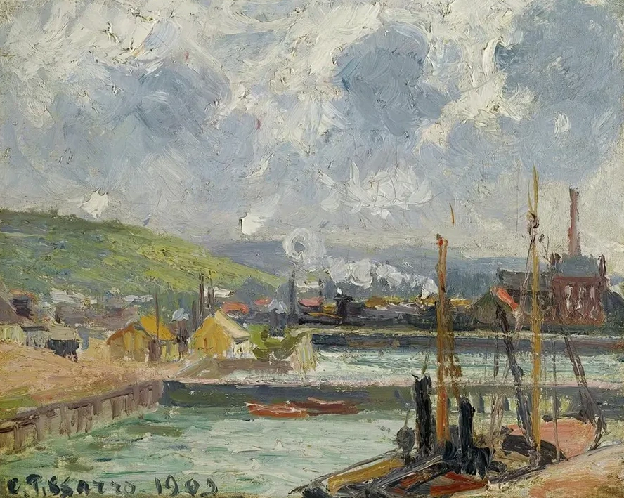 Darse De P che Et Bassin Duquesne, Dieppe, Temps Gris Lumineux