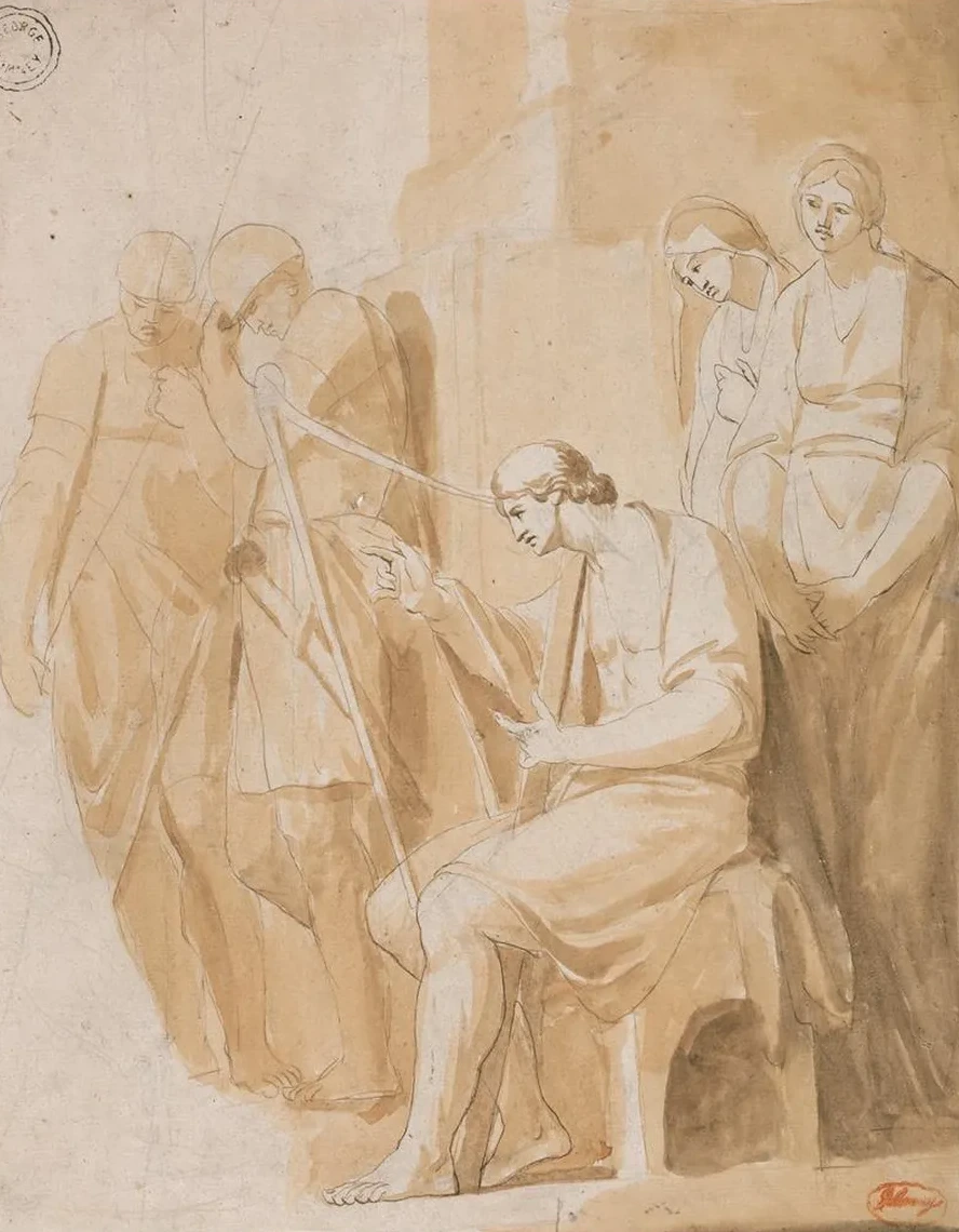 David Playing the Harp