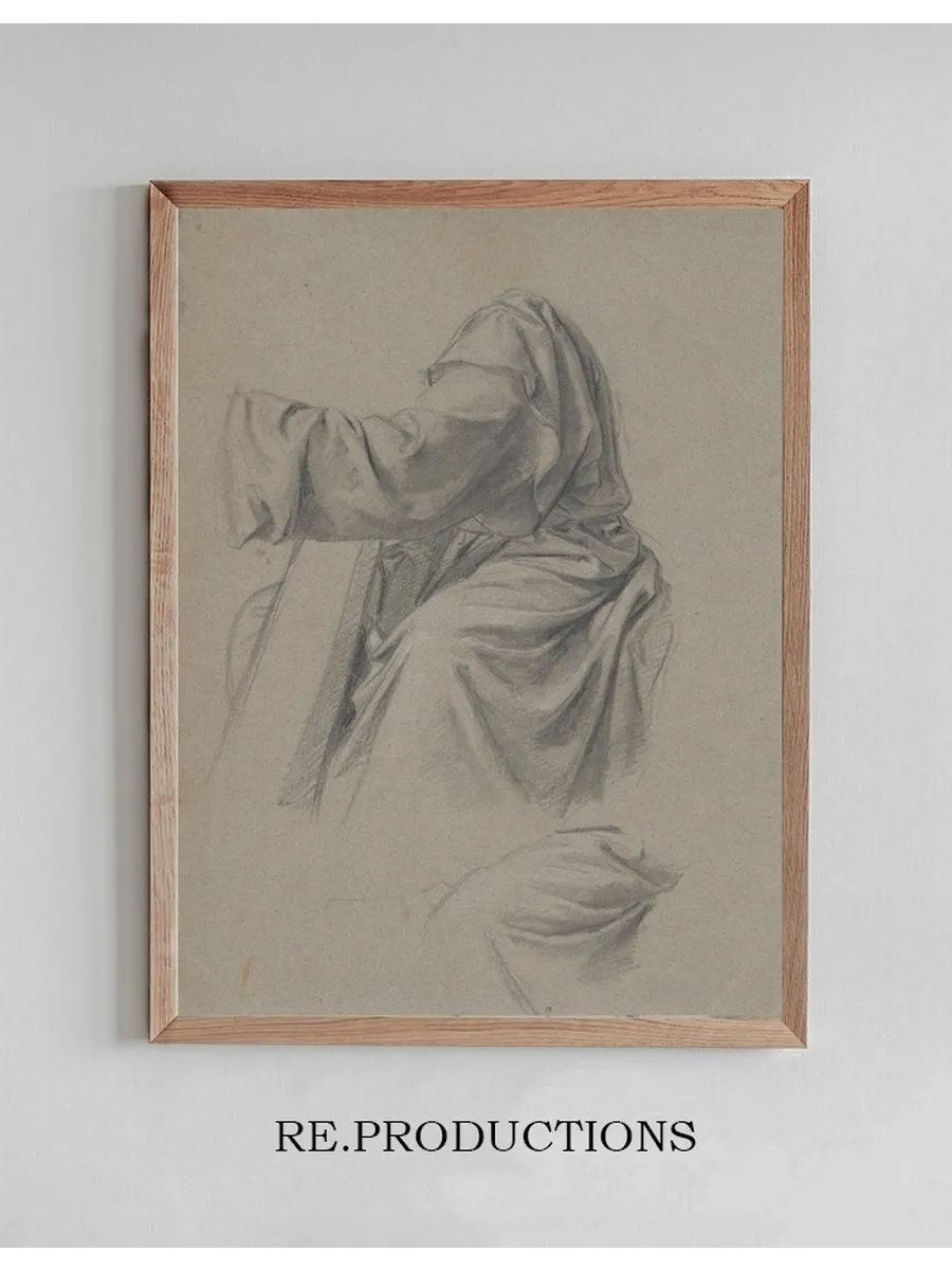 David's Robe Study to the Painting King David Playing the Harp