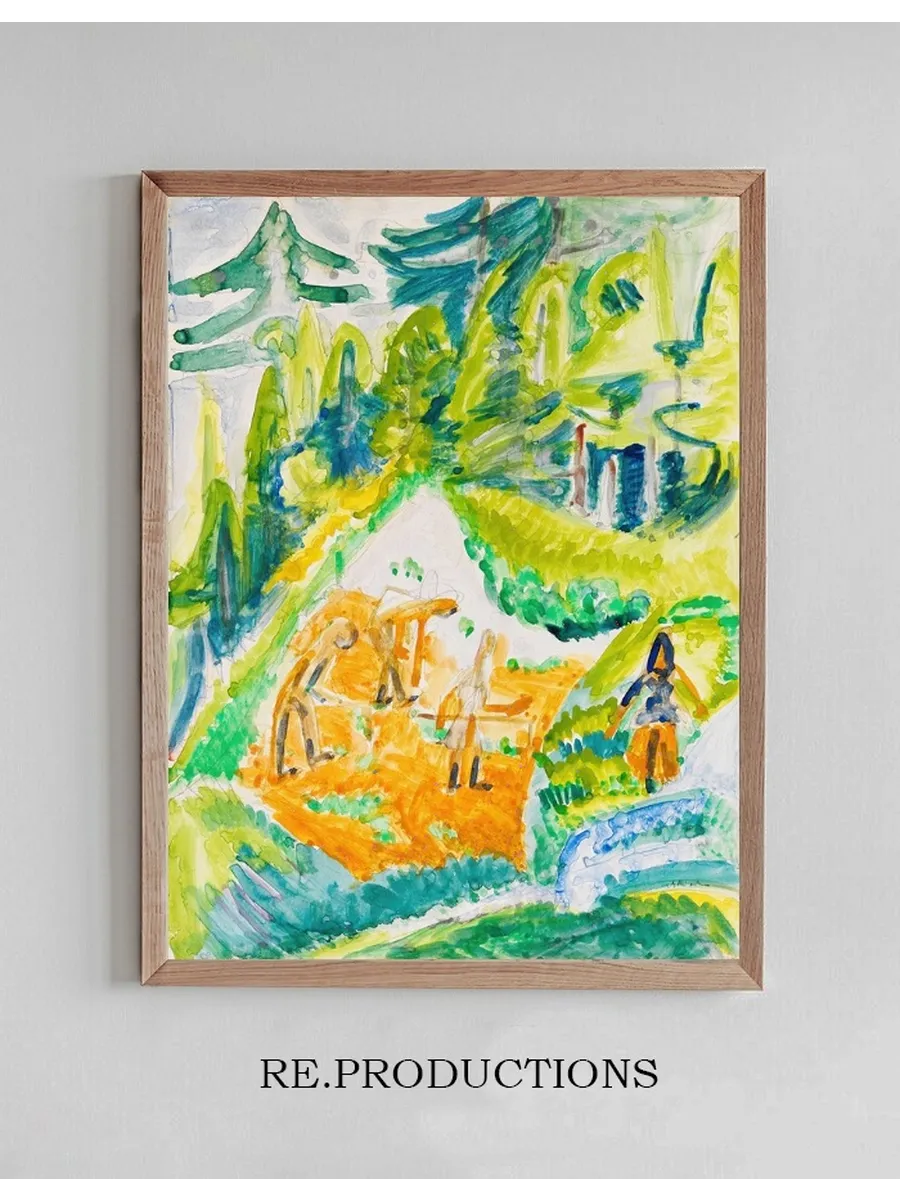 Davoser Landschaft Mit Bergbauern