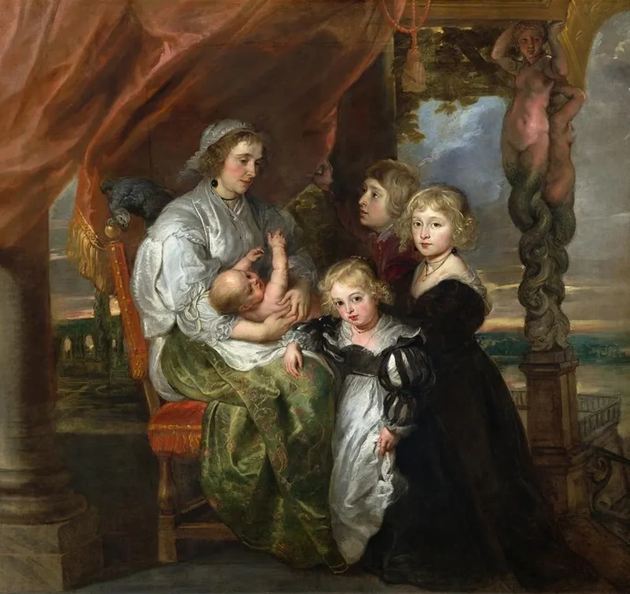 Deborah Kip,Wife of Sir Balthasar Gerbier and Her Children