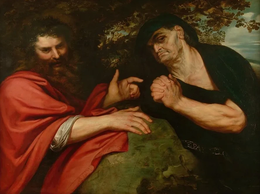 Democritus and Heraclitus
