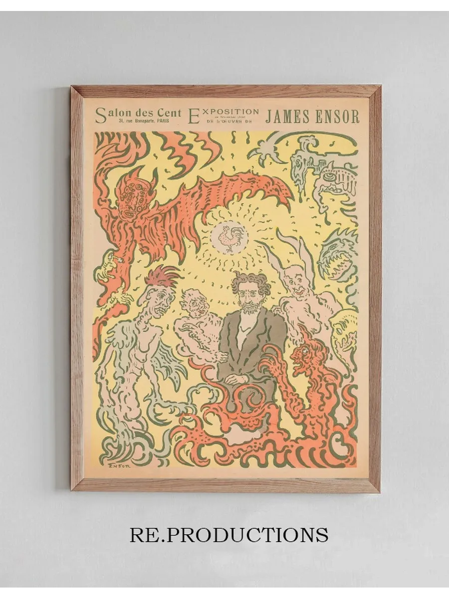 Demons Teasing Me Poster for the James Ensor Exhibition at the Salon des Cent in Paris