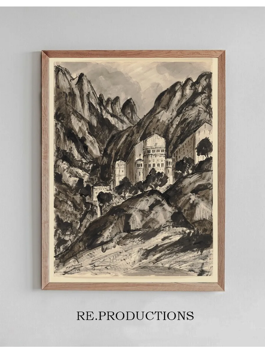 Der Berg Montserrat Mit Dem Benediktinerkloster Santa Maria de Montserrat