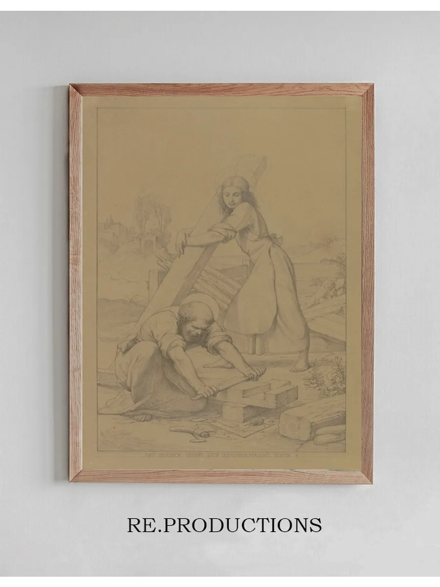 Der Heilige Joseph und Jesus als Zimmerleute
