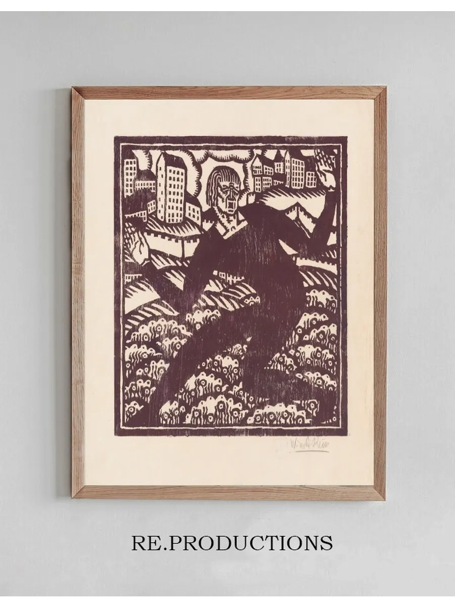 Design for Fine Art Print, the Mad Dancer. Woodcut