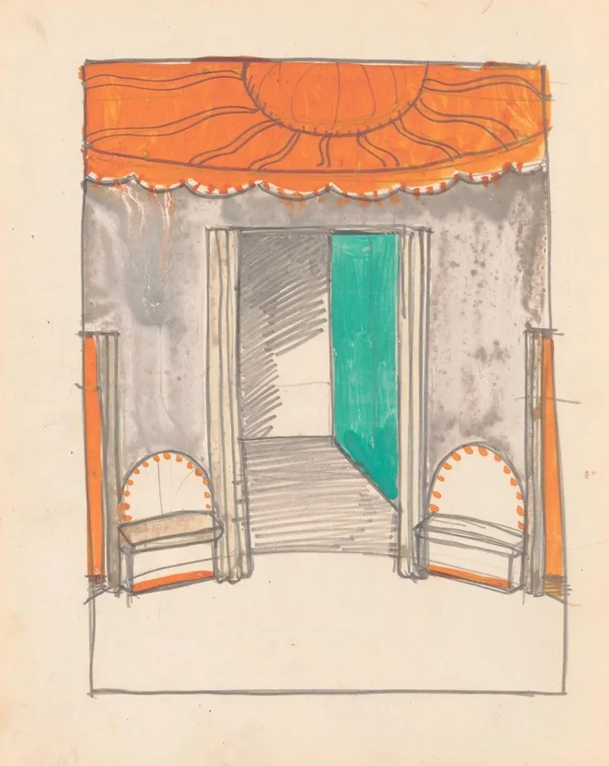 Design for Miscellaneous Interior. Sketch of Interior