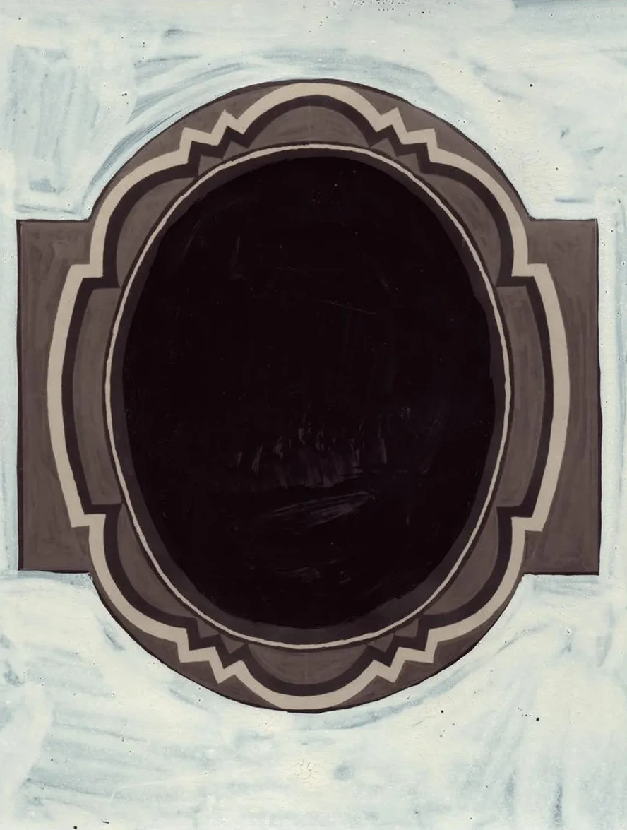 Design for Oval Medallion and Ruppert Beer Logo, Colored Black