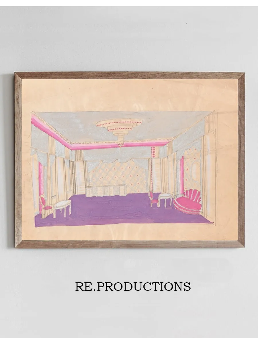 Design for the Lentheric Salon, Fifth Ave. & 58th St., Savoy - Plaza Hotel, New York, NY. Perspective sketch