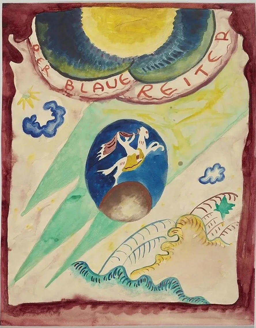 Design for the cover of the almanac The Blue Rider III