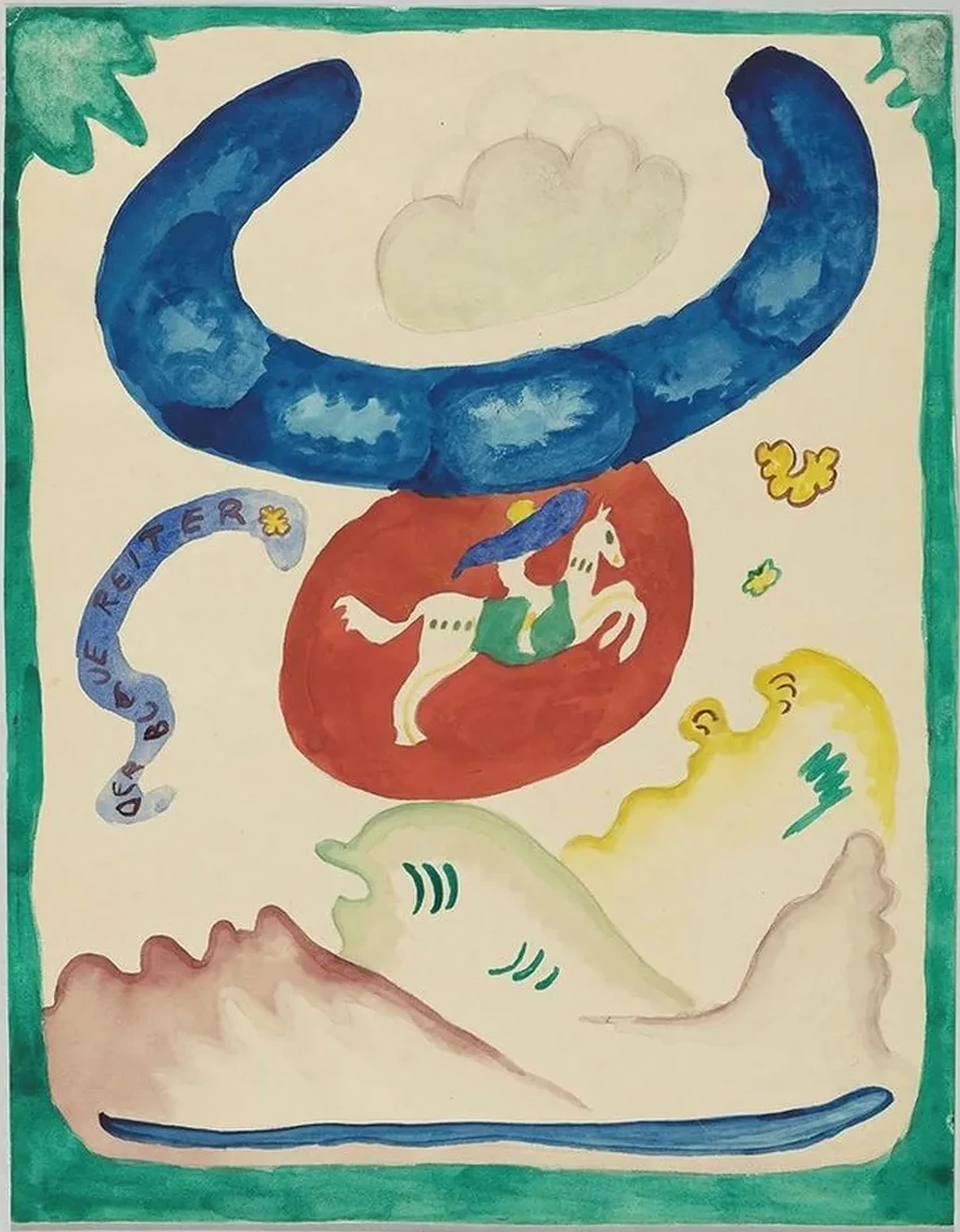 Design for the cover of the almanac The Blue Rider VIII