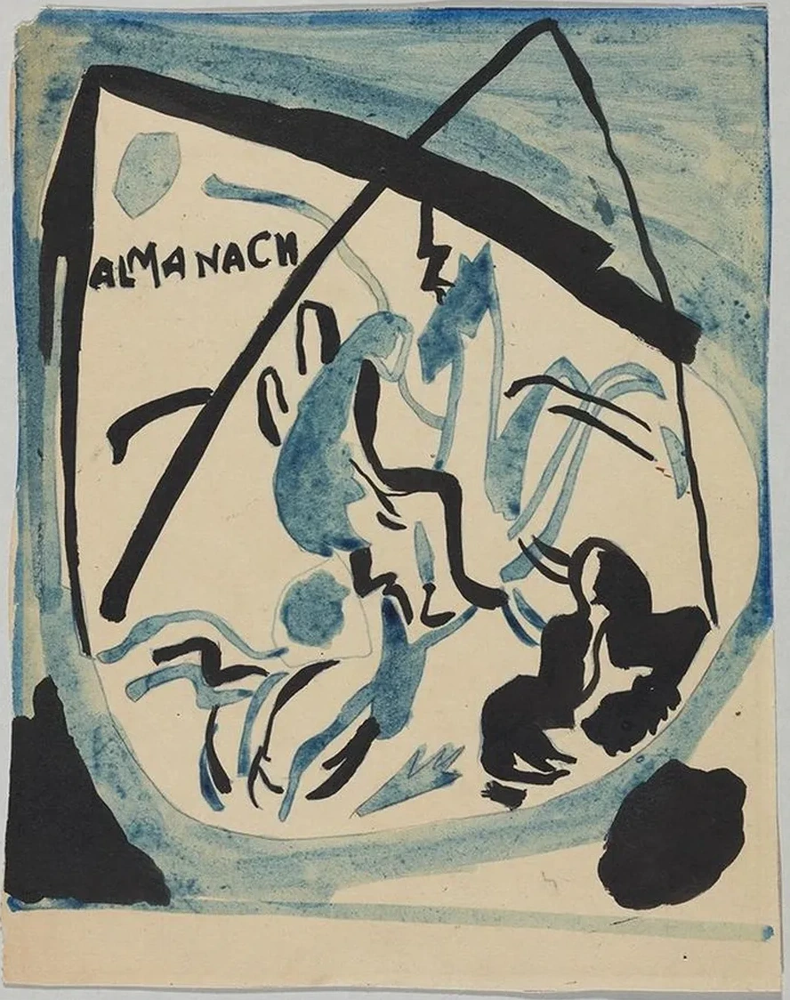 Design for the cover of the almanac The Blue Rider VII
