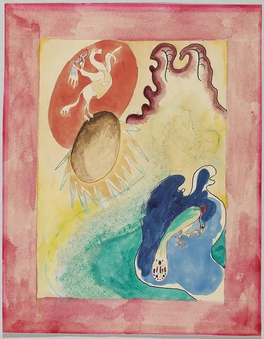Design for the cover of the almanac The Blue Rider VI