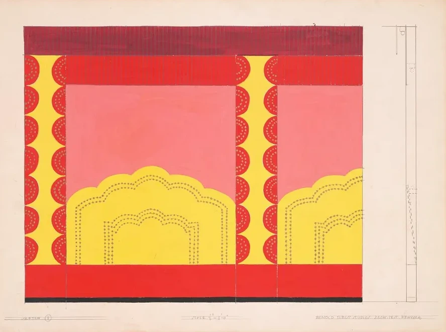 Design for Unidentified Restaurant, Possibly Dunhall's Restaurant, New York, NY