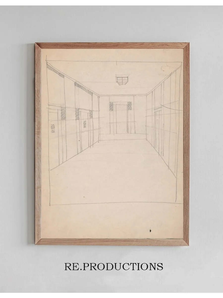 Design sketches for Hotel Alamac, 71st and Broadway, New York, NY. Plan of hallway