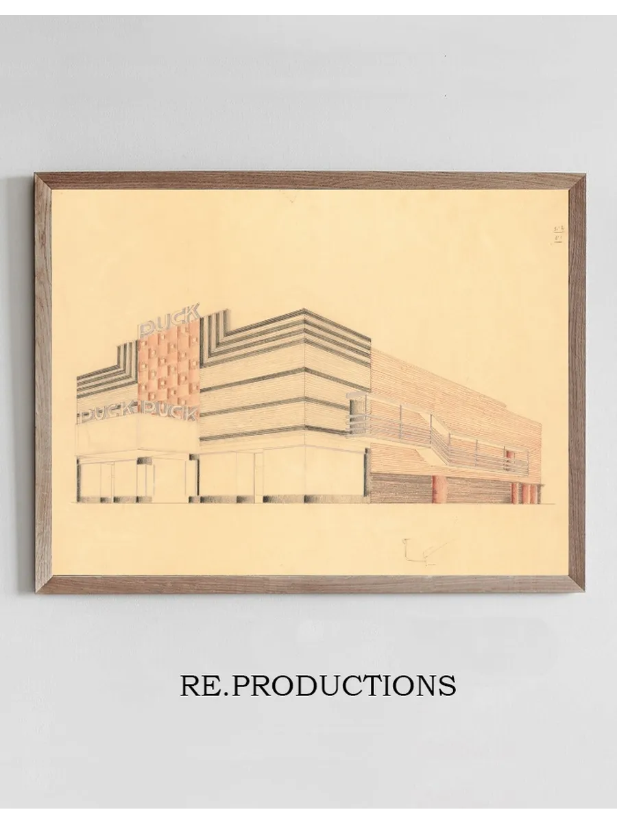 Designs for the Puck Theater (later Elgin Movie Theater, then Joyce Movie Theater), New York, NY. Exterior per