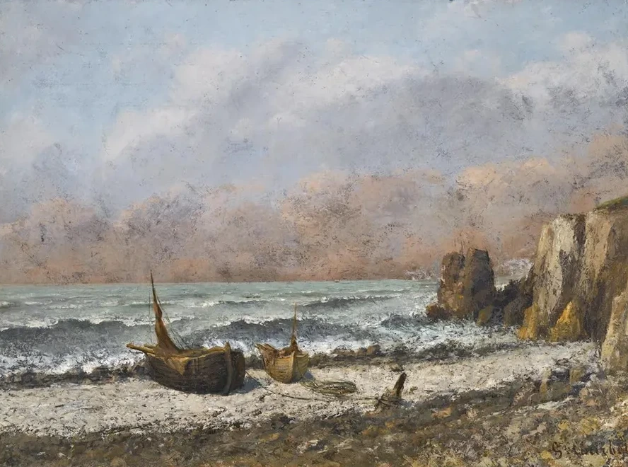 Deux Bateaux Sur la Plage