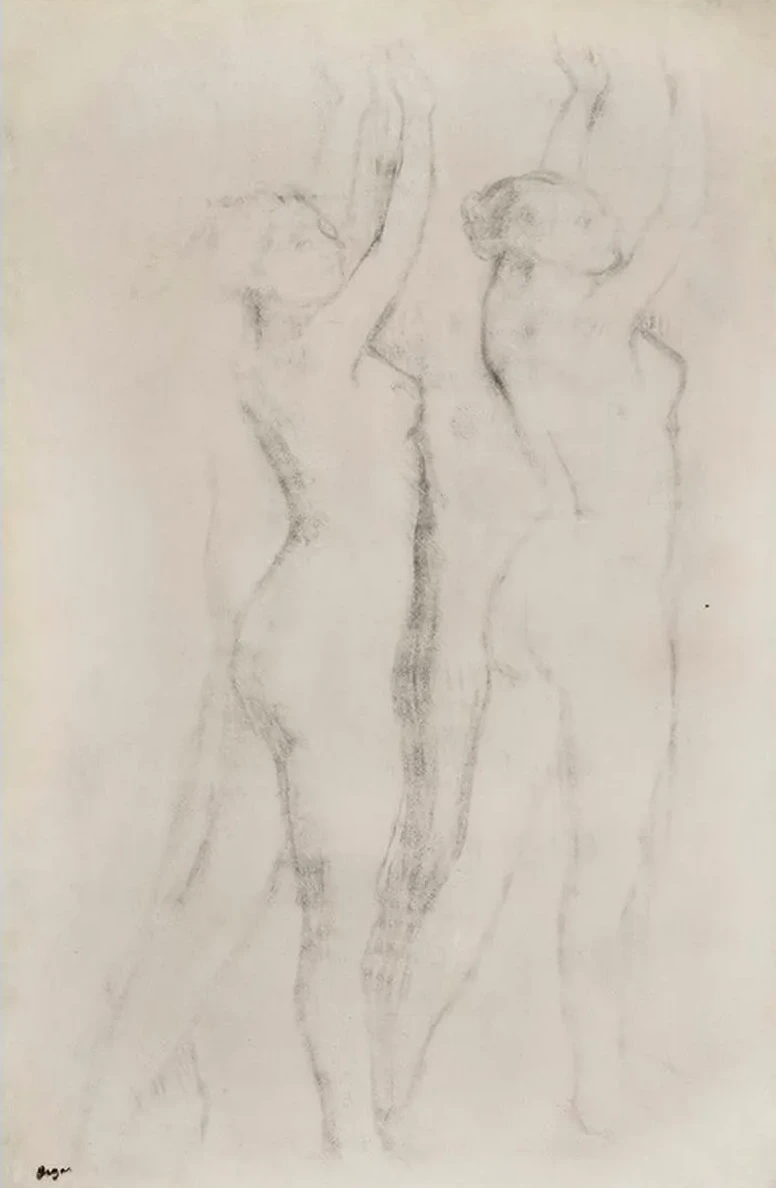 Deux Femmes Nues, les Bras Lev's