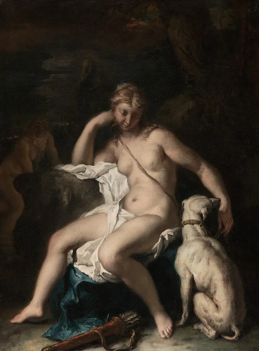 Diana and Her Dog