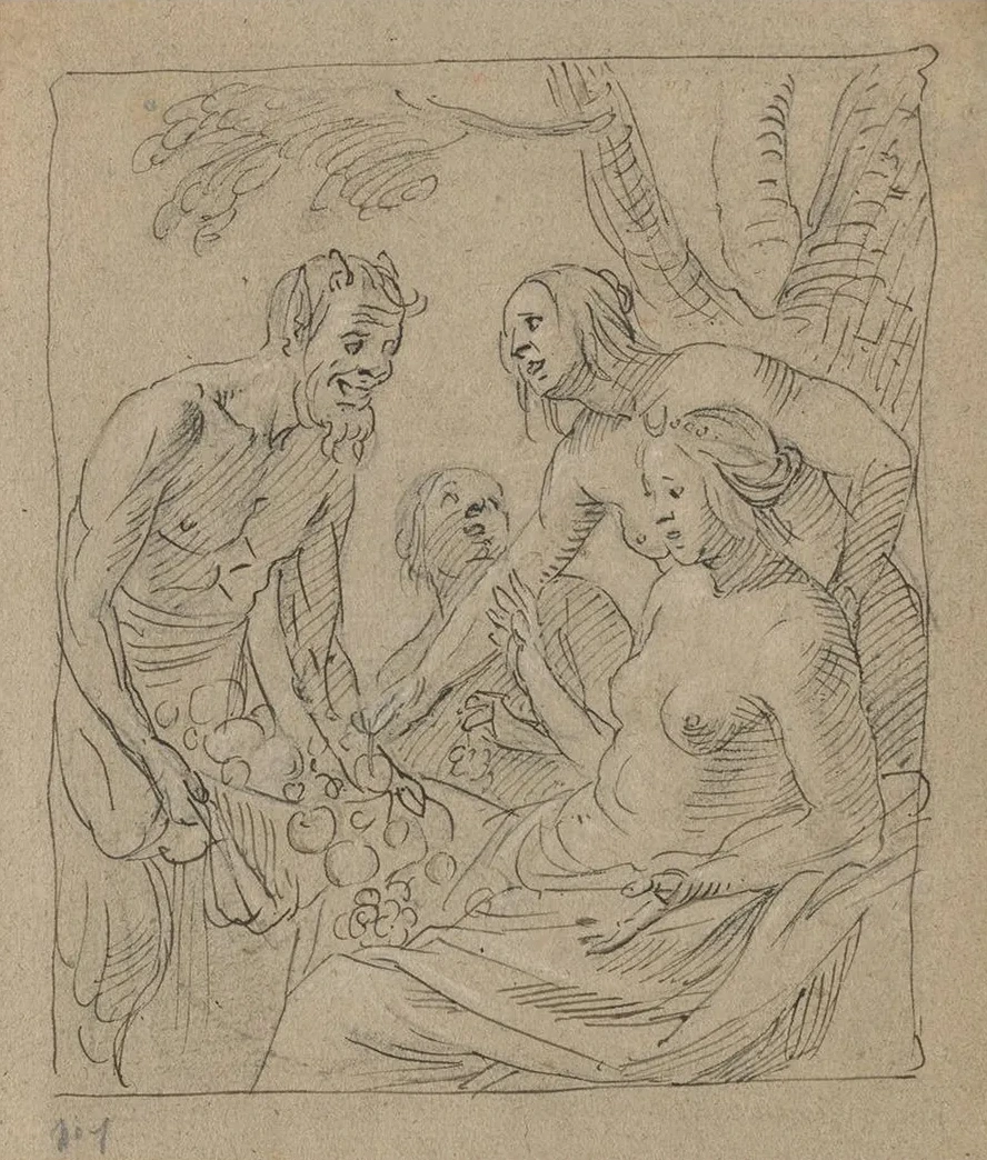 Diana and Two Nymphs Receiving Gifts from a Satyr