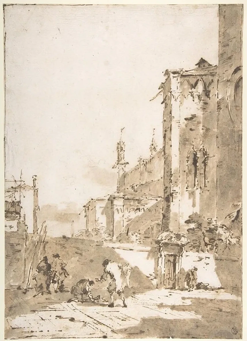 Dice Players in a Venetian Square